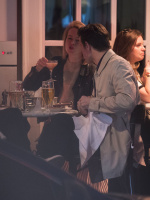 Claire Foy and Matt Smith are seeing having fun over an al fresco meal at Dean Street Townhouse in Central London 14.04.2017